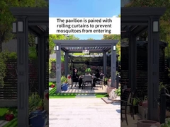 Padiglione in lega di alluminio Quattro angoli Giardino esterno ombra Flip Louver Padiglione Canopy di svago