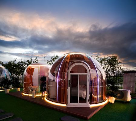 comprare Nuovo design Hotel Luxury Igloo Dome House Outdoor Transparent Glamping Dome Tent Domes Geodesiche In vendita online manufacture