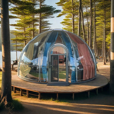 comprare Moderno stile Chiara Polycarbonate Bubble House Isolata Prefabricata Picnic Dome Tent per Hotel Party Utilizzare materiale contenitore verde online manufacture