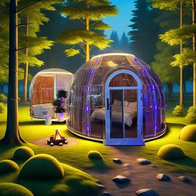comprare Popolare Smart Star Room Leisure Policarbonato Trasparente Campeggio Casa a doppia cupola Tenda online manufacture
