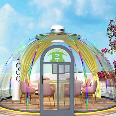 comprare Vendita calda stile moderno a forma di cupola all'aperto Mobile Starry Bubble House Green PC Steel Container Houses Villa Hotel Park online manufacture