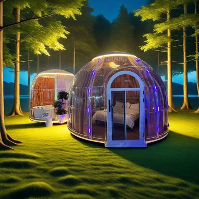 comprare Evento di campeggio all'aperto Case Prefabbricate Cena di vetro Festa Casa di bolla Cupola Tende igloo online manufacture