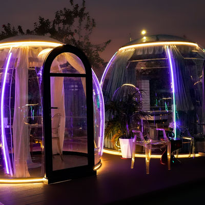 comprare Customized 2.4M Full 360° Transparency Polycarbonate Bubble House Tenda a cupola trasparente online manufacture