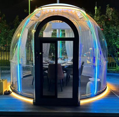 comprare Hot-Selling Nuovo design PC Hotel Tenda a cupola trasparente Modulare Prefabbricato Casa a bolla Casa a cupola Per mangiare online manufacture