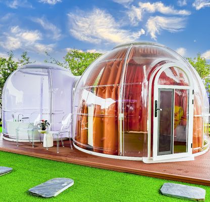 Full House Outdoor Prefabbricato di lusso vetro policarbonato giardino Casa a doppia cupola