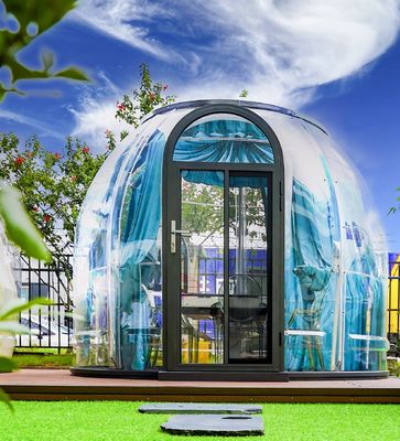Nuovo design Hotel Tenda a cupola in policarbonato Modulare Casa a cupola trasparente per resort