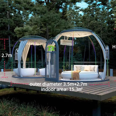 Full House Outdoor Prefabbricato di lusso vetro policarbonato giardino Casa a doppia cupola