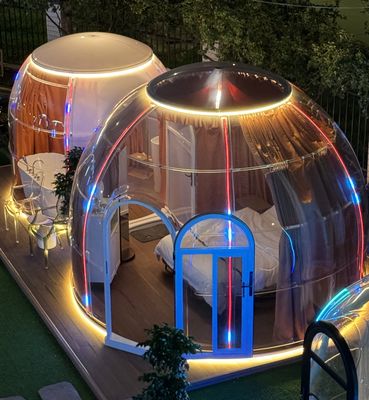 Tenda a cupola in policarbonato Casa a bolla trasparente Casa a cupola prefabbricata per esterni