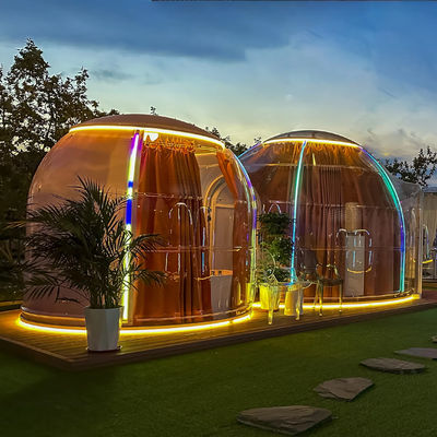 Popolare vendita impermeabile Camping Dome Hotel Tenda modulare Casa a doppia cupola con bagno