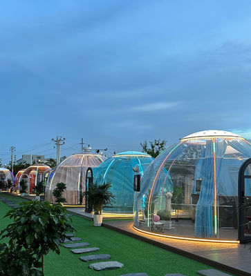Glamping Giardini Case Prefabbricate Tende Policarbonato Casa a doppia cupola