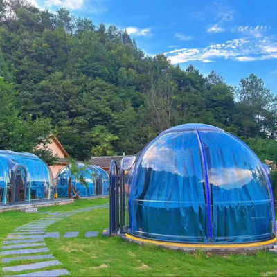 Tenda a cupola resistente PC di moda per esterno Star Cabin Bubble Tent per il campeggio in ristorante Realizzata in materiale contenitore resistente