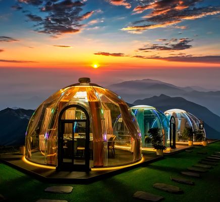 Casa di bolla di design romantico moderno PC Tenda a cupola per attività commerciali all'aperto Tempo libero Assemblato Caffe' Casa a cupola per alberghi