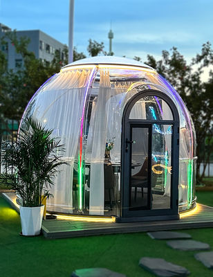 Protezione solare anti-mosche Policarbonato Camera di bolle Tenda per PC Casa di bolle trasparente