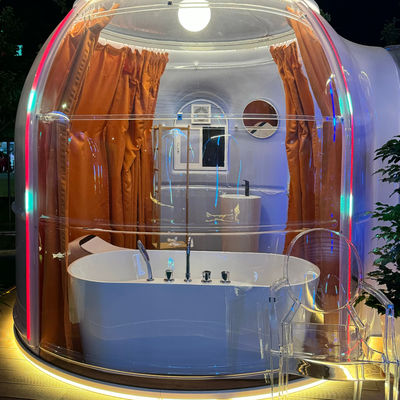 Vendita calda Tenda geodesica trasparente all'aperto Moderna casa a bolla Modulare casa verde per il divertimento