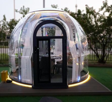 Tenda a cupola di lusso all'aperto per il ristorante Cucina Glamping Camera di bolla chiara Casa di bolla