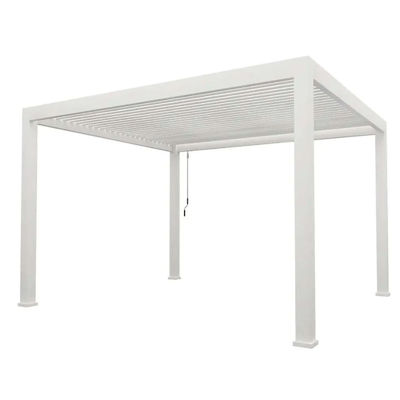Smart Outdoor Lounge Pavilion con controllo di rotazione di legno di alluminio