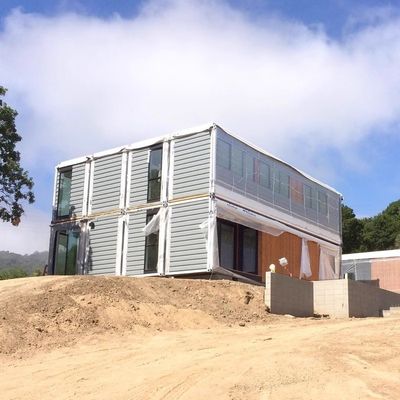 Villa 12 x 3 x 3m Casa modulare prefabbricata Struttura in acciaio leggero Efficienza energetica