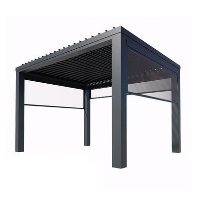 Giardino esterno Flipped Louver Arbor Garden Villa di alta qualità Telaio elettrico Pavilion in lega di alluminio