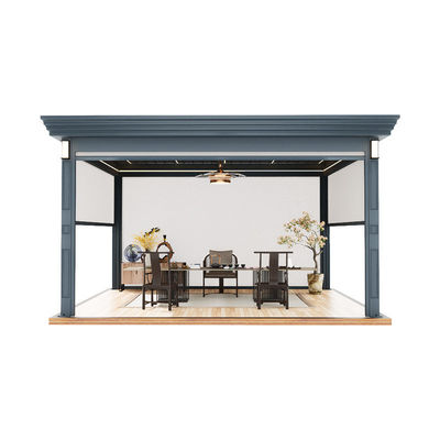 Pavilion Flip Louver elettrico in lega di alluminio L'ombra esterna è resistente ed elegante Adatta per l'uso in giardino
